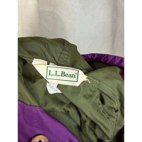 Vintage LL Bean Anorak Windbreaker Jacket Men's Small Half Zip Pullover Green - Picture 5 of 7